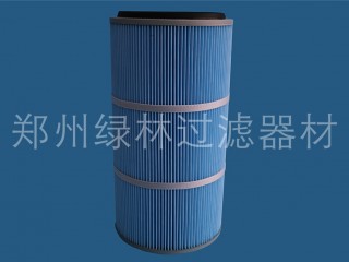 蓝色阻燃滤材滤筒